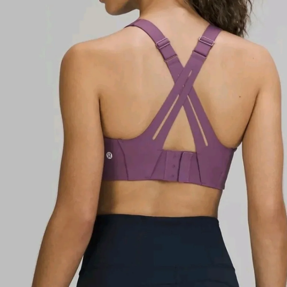 SOLD Lululemon Air Support Bra Womens Size 38C Vintage Plum High Impact Running - Picture 2 of 11